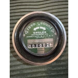 Engler Instrument Co Revo Count Acres‎ Meter Jersey City Patented Vintage Gauge